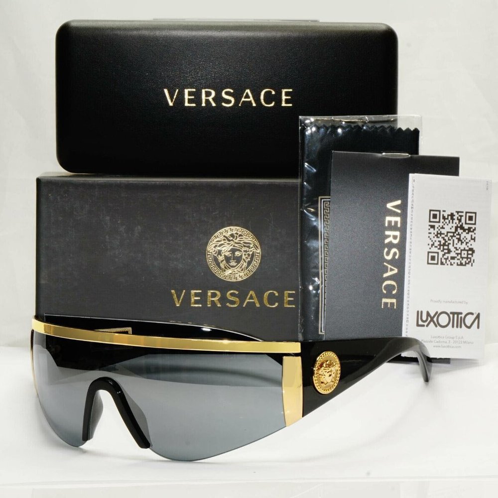 Versace Men's Medusa Shield Sunglasses